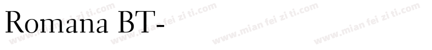 Romana BT字体转换